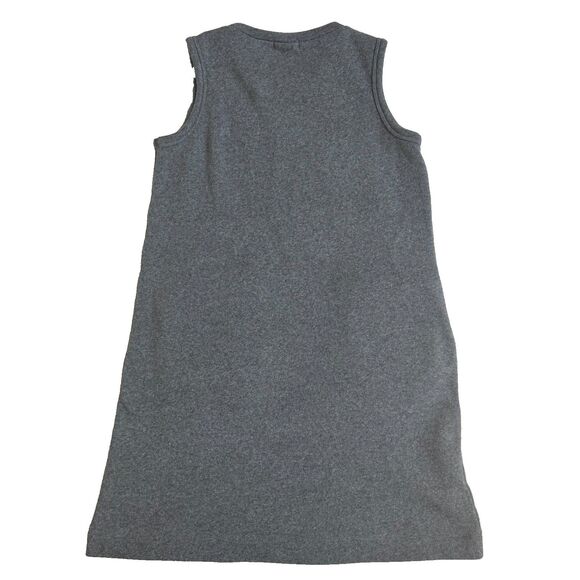 Crewcuts Gray Leopard Faux Fur Pocket Dress Girls 12 Animal Print Sleeveless - Picture 2 of 6